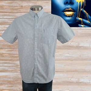Denim Flower Ricky Singh Button Down Shirt Mens Giraffes Sz‎ L